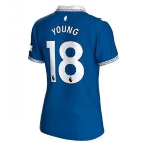 Everton Ashley Young #18 Koszulka Podstawowych Kobiety 2023-24 Krótki Rękaw